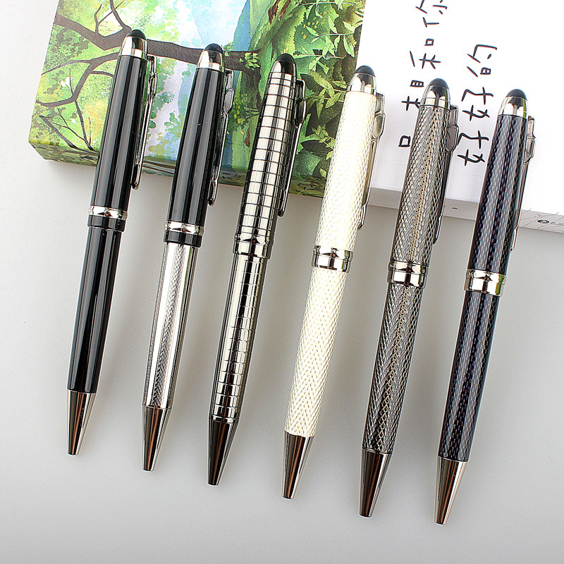 높은 품질 JinHao 금속 볼 포인트 펜 리필 블랙 서명 Elegante 편지지 사무실 학교 용품 잉크 펜 새로운